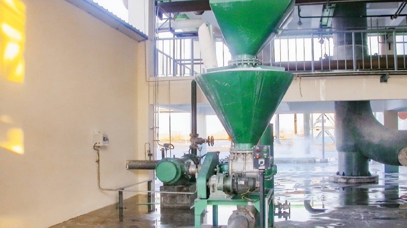 Пневматическая транспортировка сухого осадка